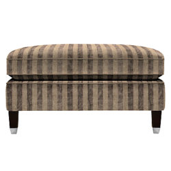 Duresta Grayson Footstool, Umber Leg Scirocco Stripe Mink